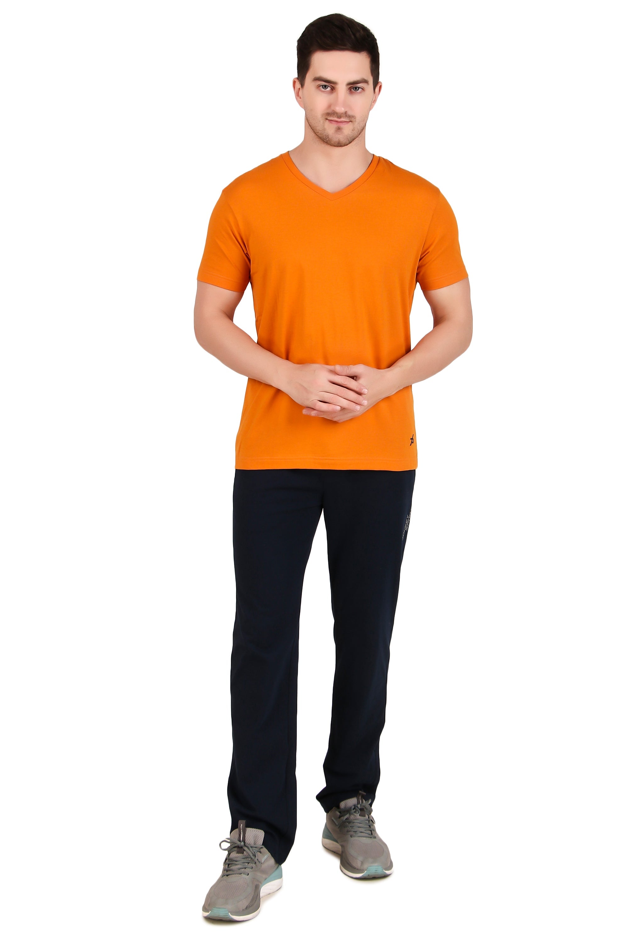 Jockey-2726 Super Combed Cotton Rich Solid V Neck Half Sleeve T-Shirt