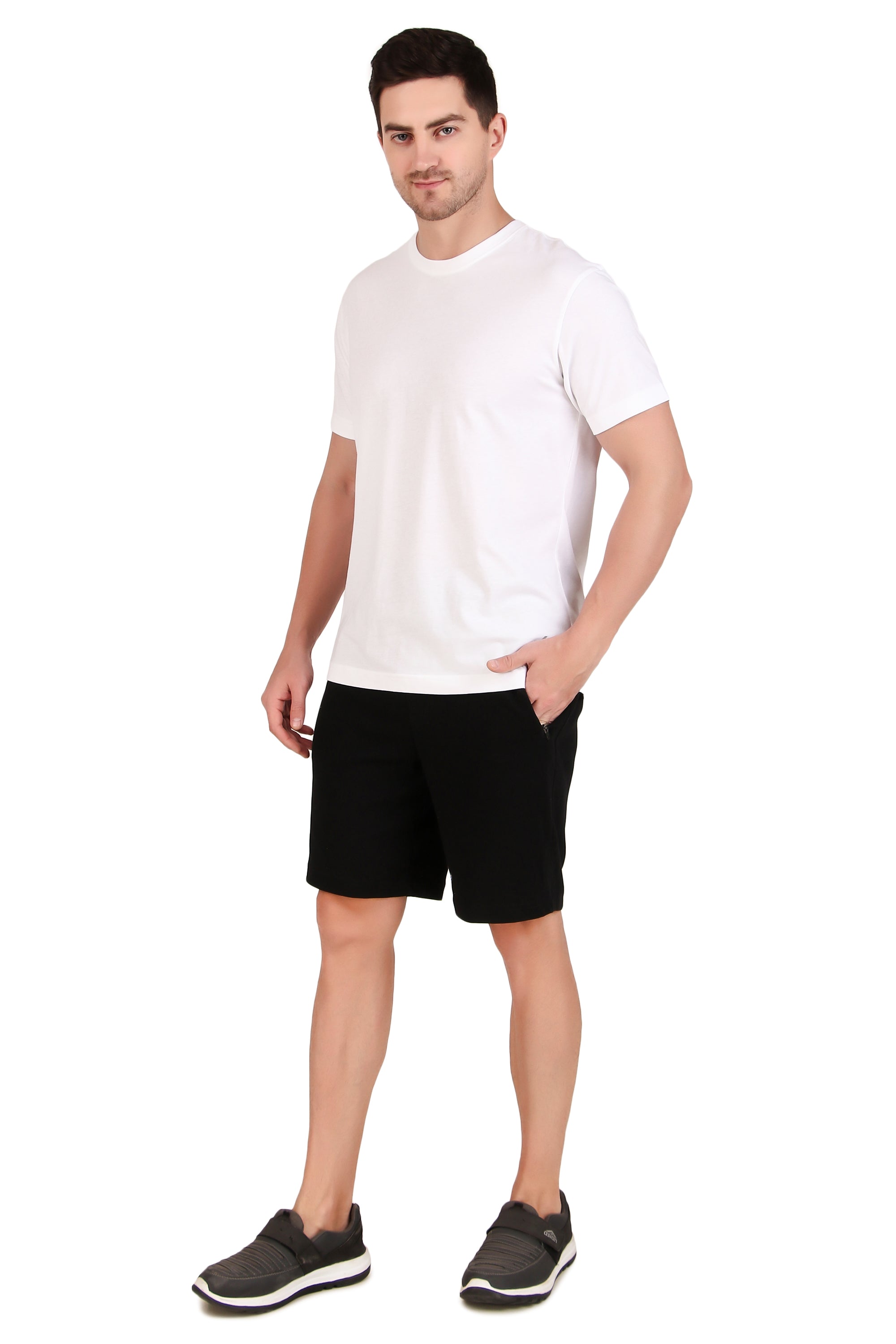 Jockey-AM14 Super Combed Cotton Rich Straight Fit Shorts with Zipper Pockets