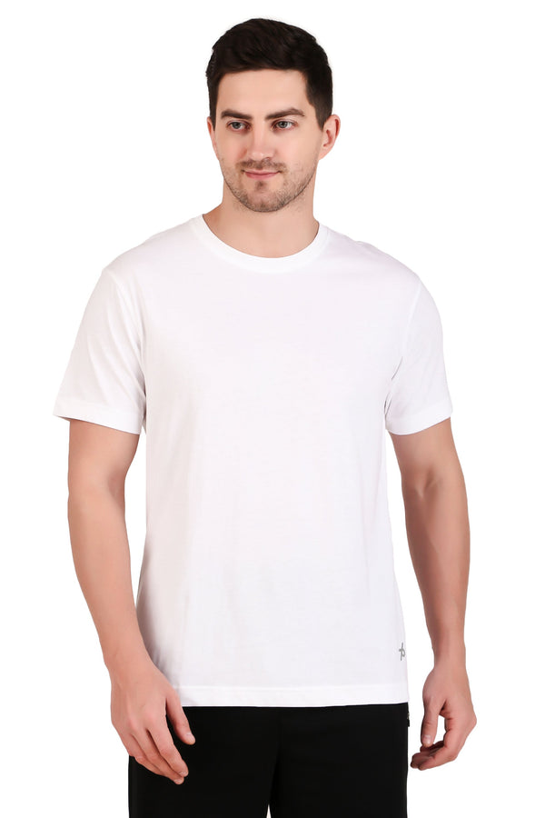Jockey-2714 White Super Combed Cotton Rich Round Neck Half Sleeve T-Shirt