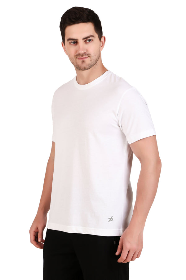Jockey-2714 White Super Combed Cotton Rich Round Neck Half Sleeve T-Shirt