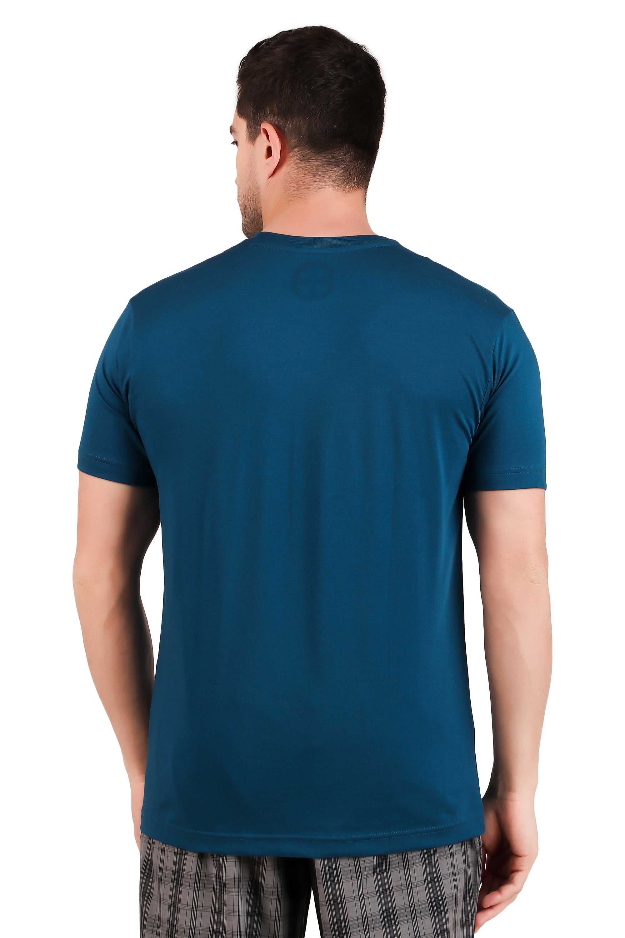 Jockey-2726 Super Combed Cotton Rich Solid V Neck Half Sleeve T-Shirt