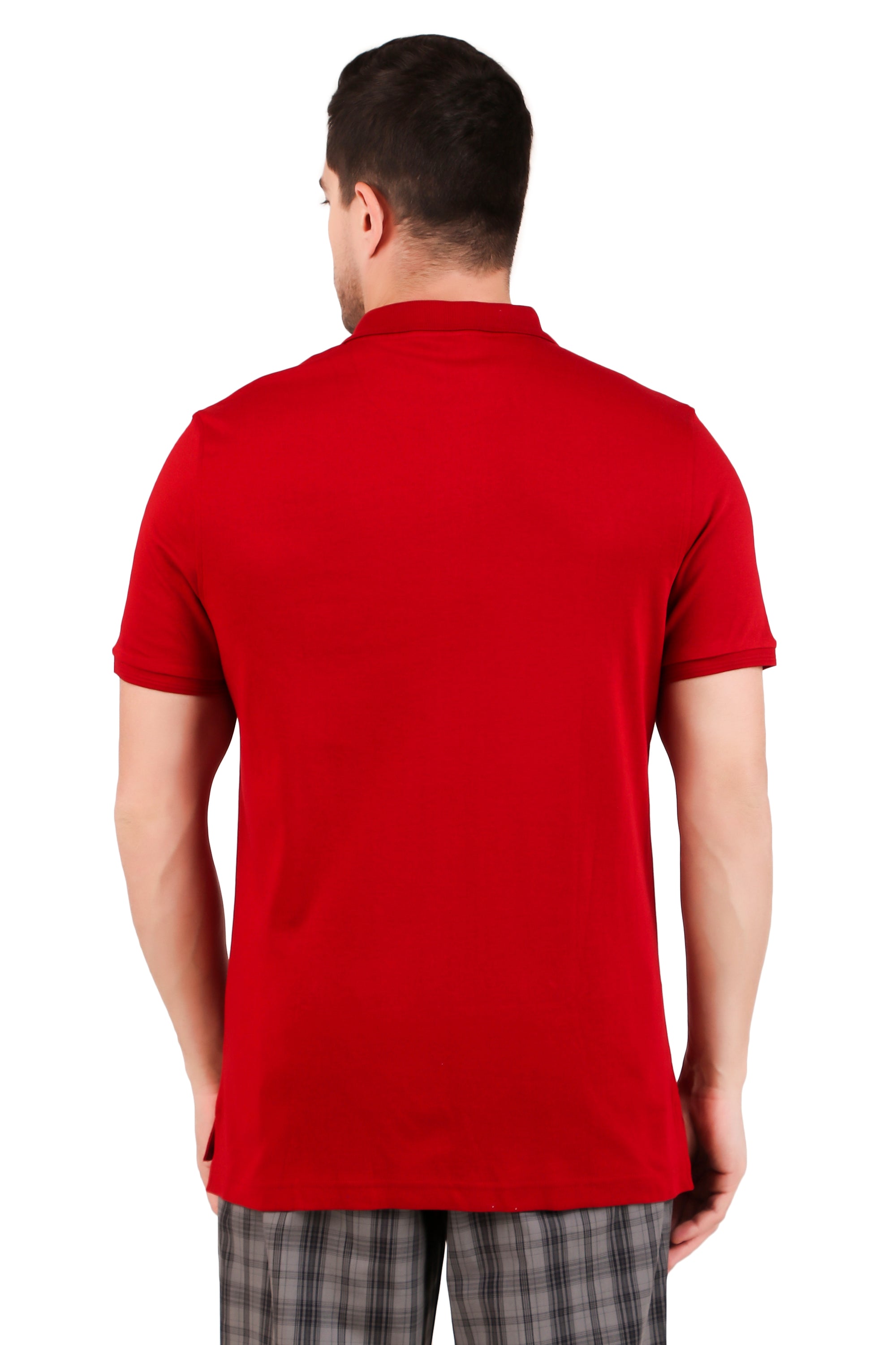 Jockey-3912 Super Combed Cotton Rich Solid Half Sleeve Polo T-Shirt