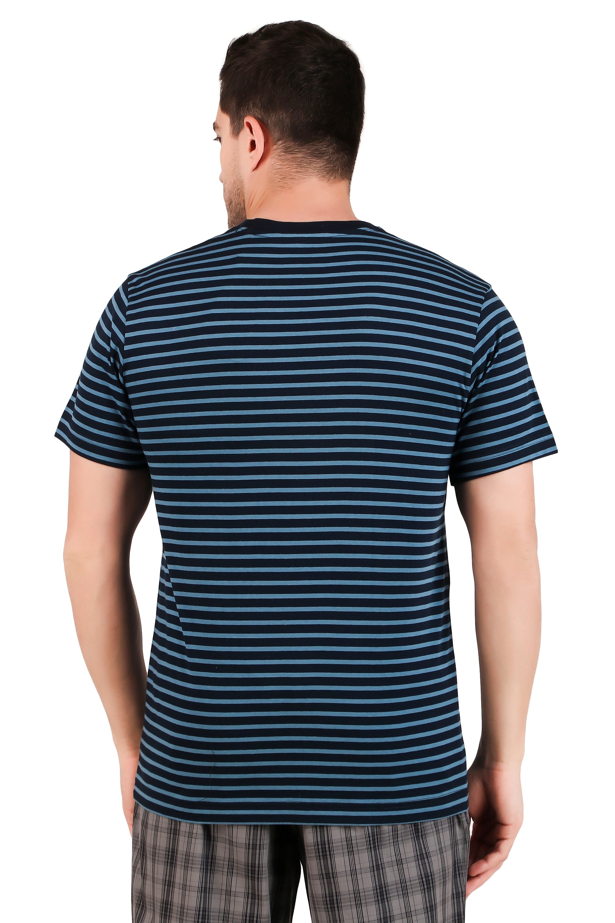 Jockey-2715 Super Combed Cotton Rich Striped Round Neck Half Sleeve T-Shirt