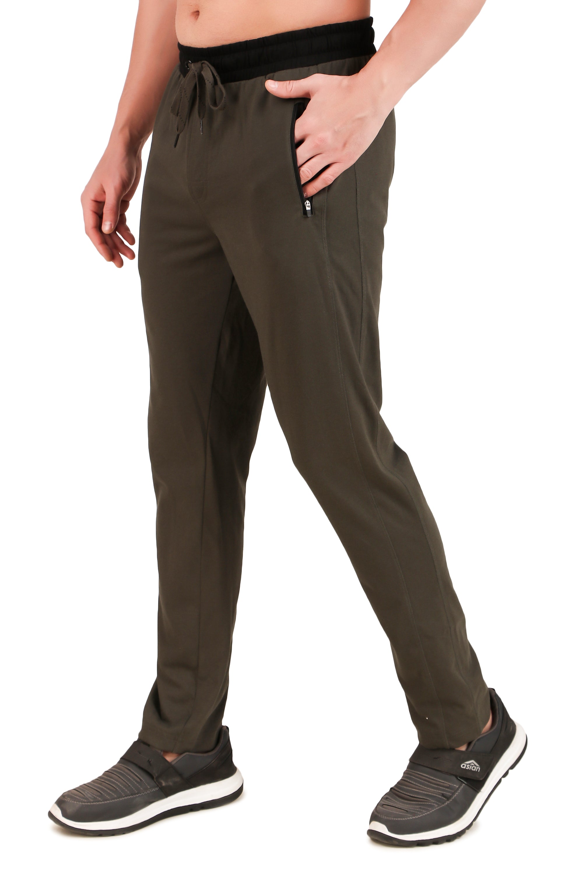 Jockey-9510 Super Combed Cotton Rich Slim Fit Trackpant with Side Zipper Pockets