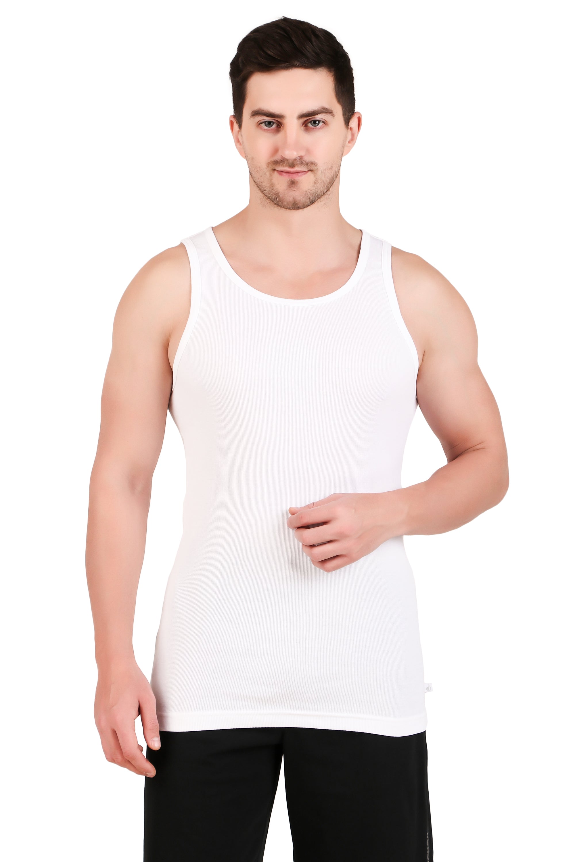 Jockey-8823 Super Combed Cotton Rib Round Neck Sleeveless Vest with StayFresh Properties