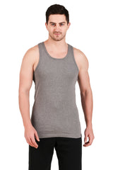 Jockey-9922 Super Combed Cotton Rib Round Neck with Racer Back Gym Vest -Gryml