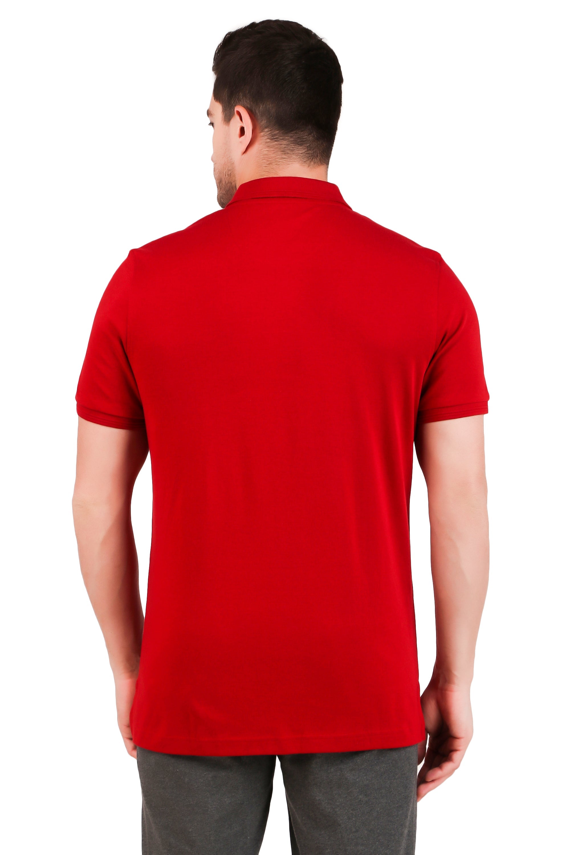 Jockey-3913 Super Combed Cotton Rich Solid Half Sleeve Polo T-Shirt with Chest Pocket