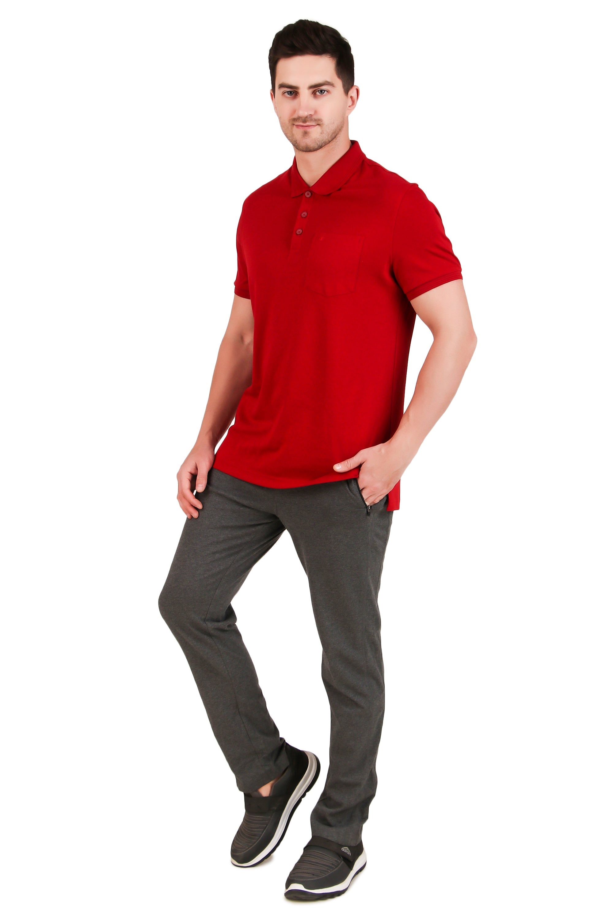 Jockey-9510 Super Combed Cotton Rich Slim Fit Trackpant with Side Zipper Pockets