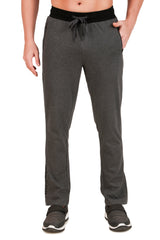 Jockey-9510 Super Combed Cotton Rich Slim Fit Trackpant with Side Zipper Pockets -CM-BL