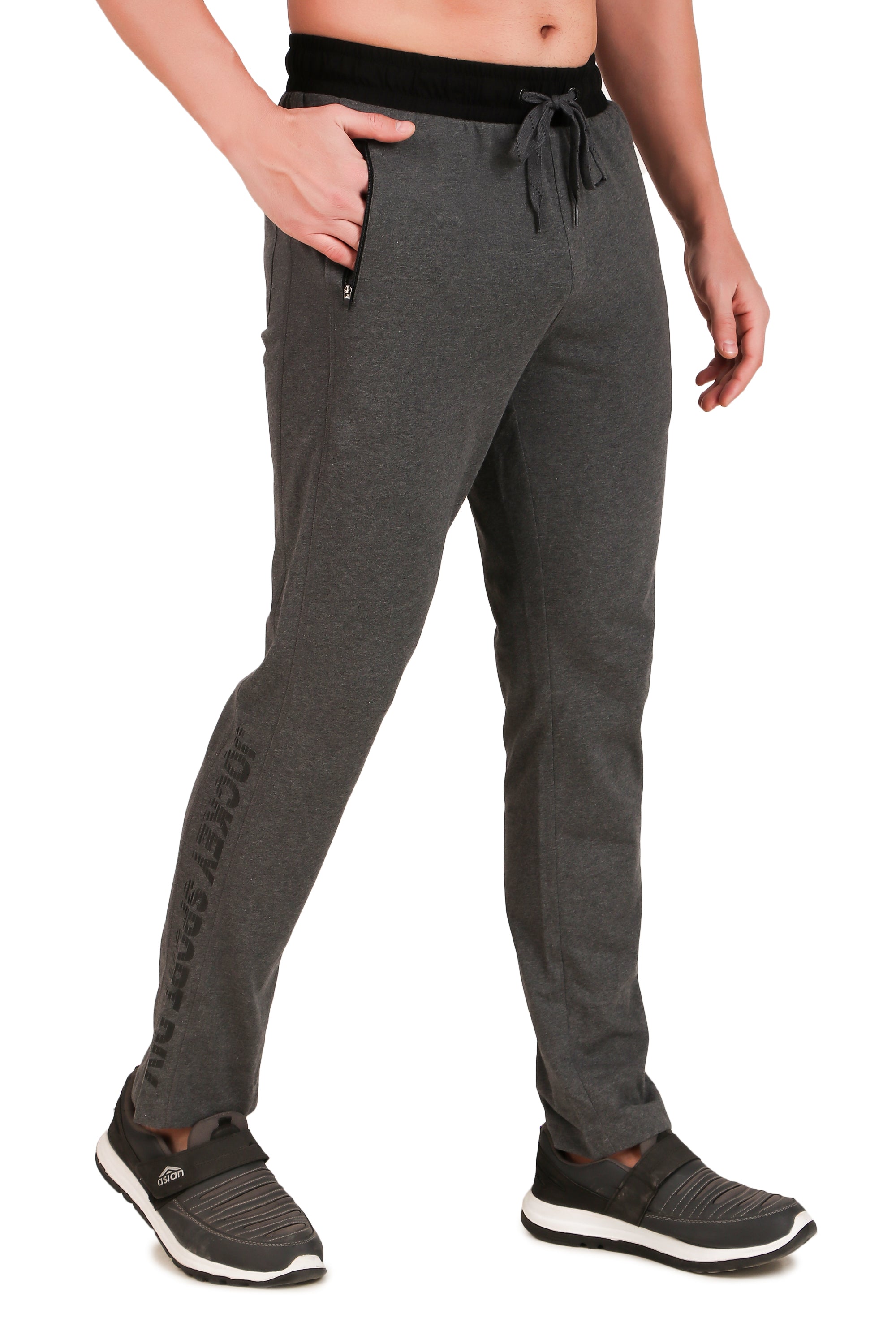 Jockey-9510 Super Combed Cotton Rich Slim Fit Trackpant with Side Zipper Pockets