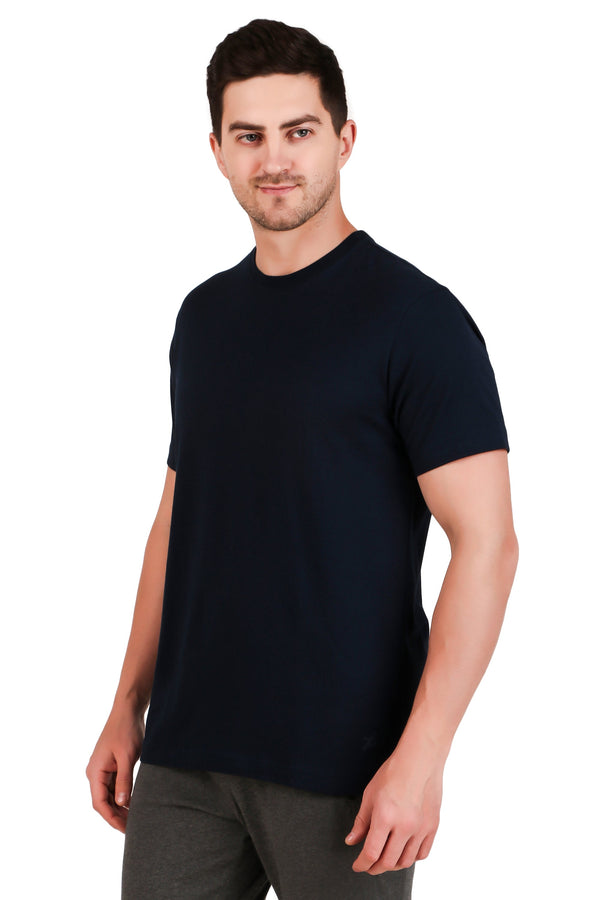 Jockey-2714 Navy Super Combed Cotton Rich Round Neck Half Sleeve T-Shirt