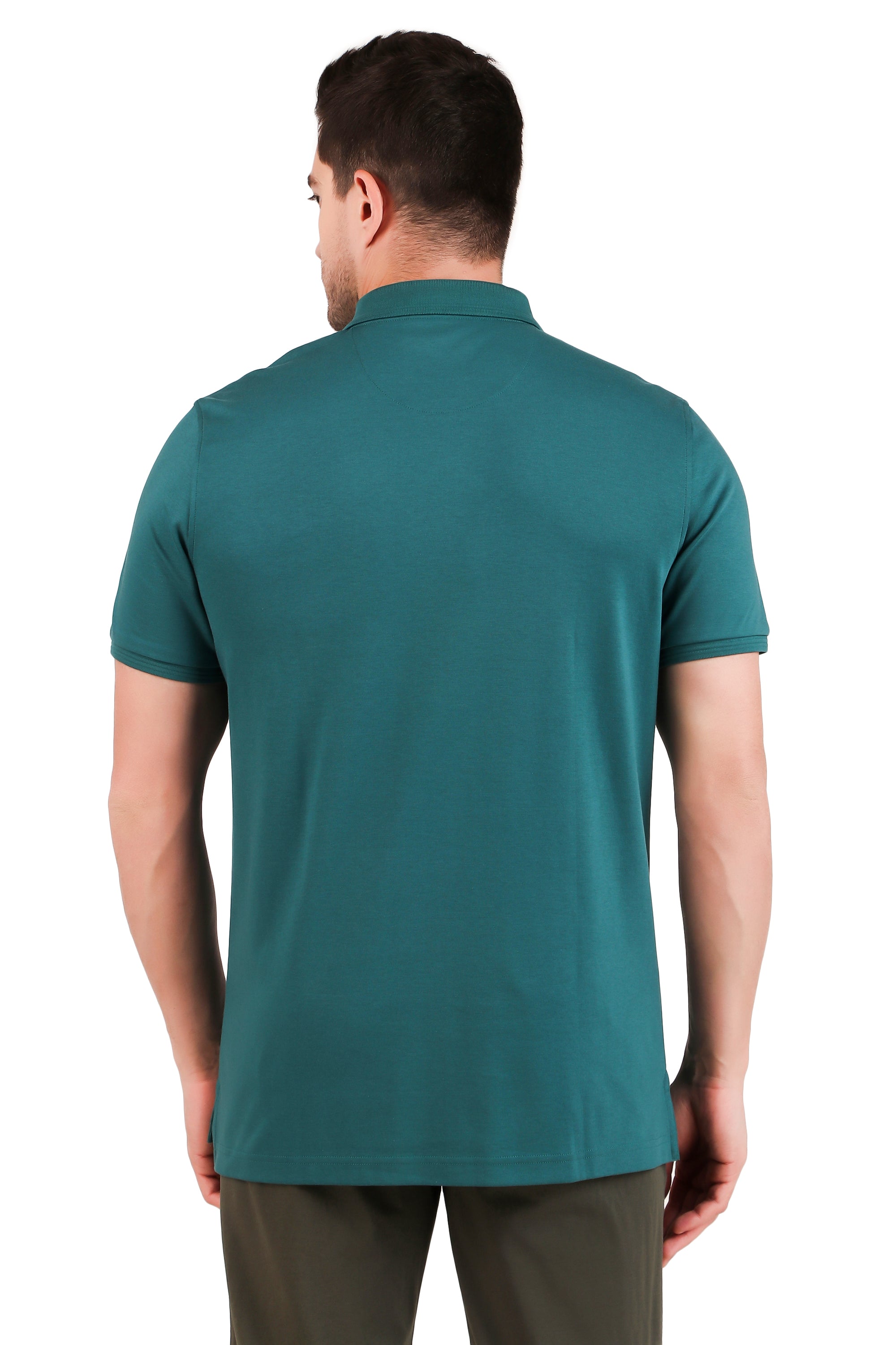 Jockey-3912 Super Combed Cotton Rich Solid Half Sleeve Polo T-Shirt