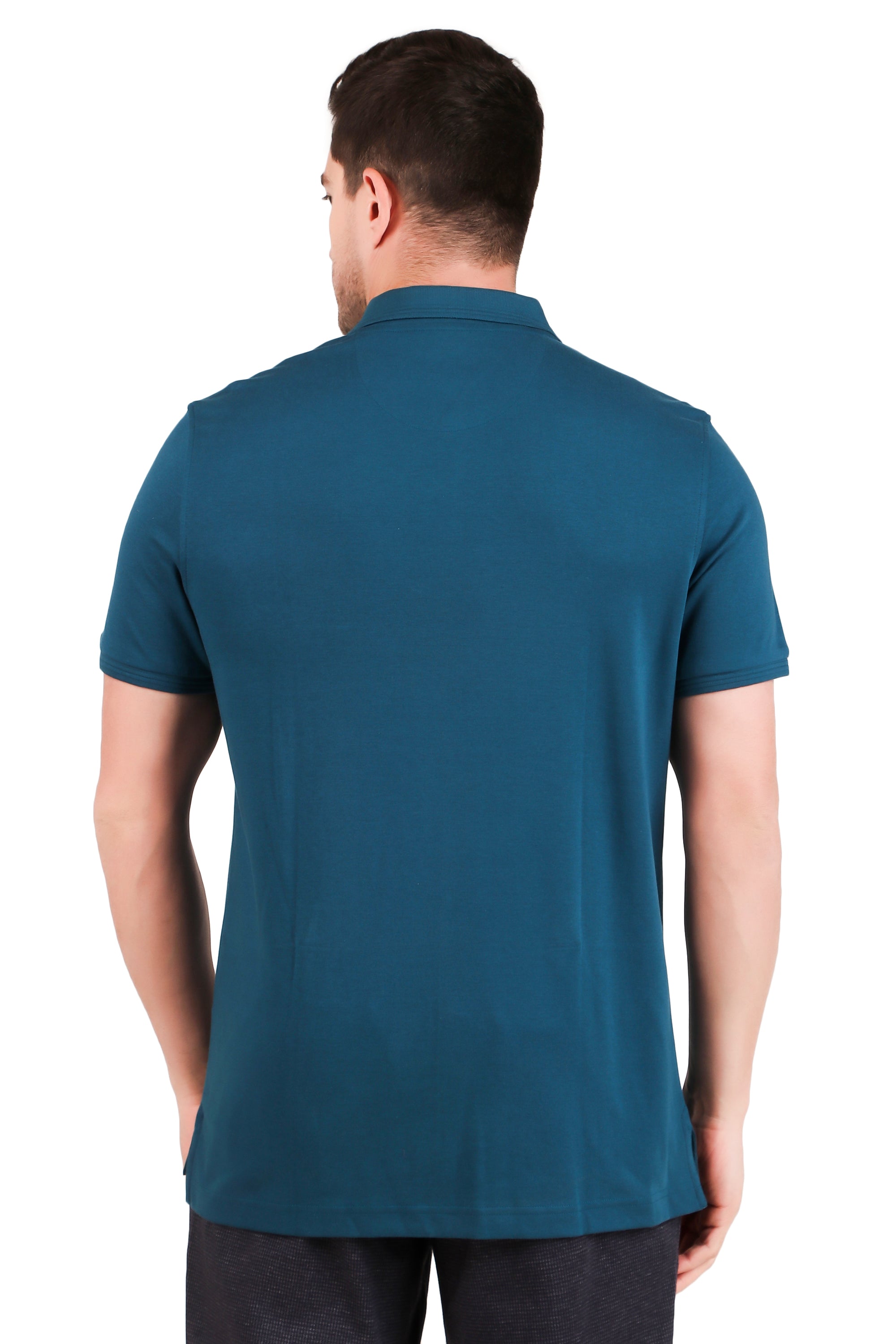 Jockey-3912 Super Combed Cotton Rich Solid Half Sleeve Polo T-Shirt