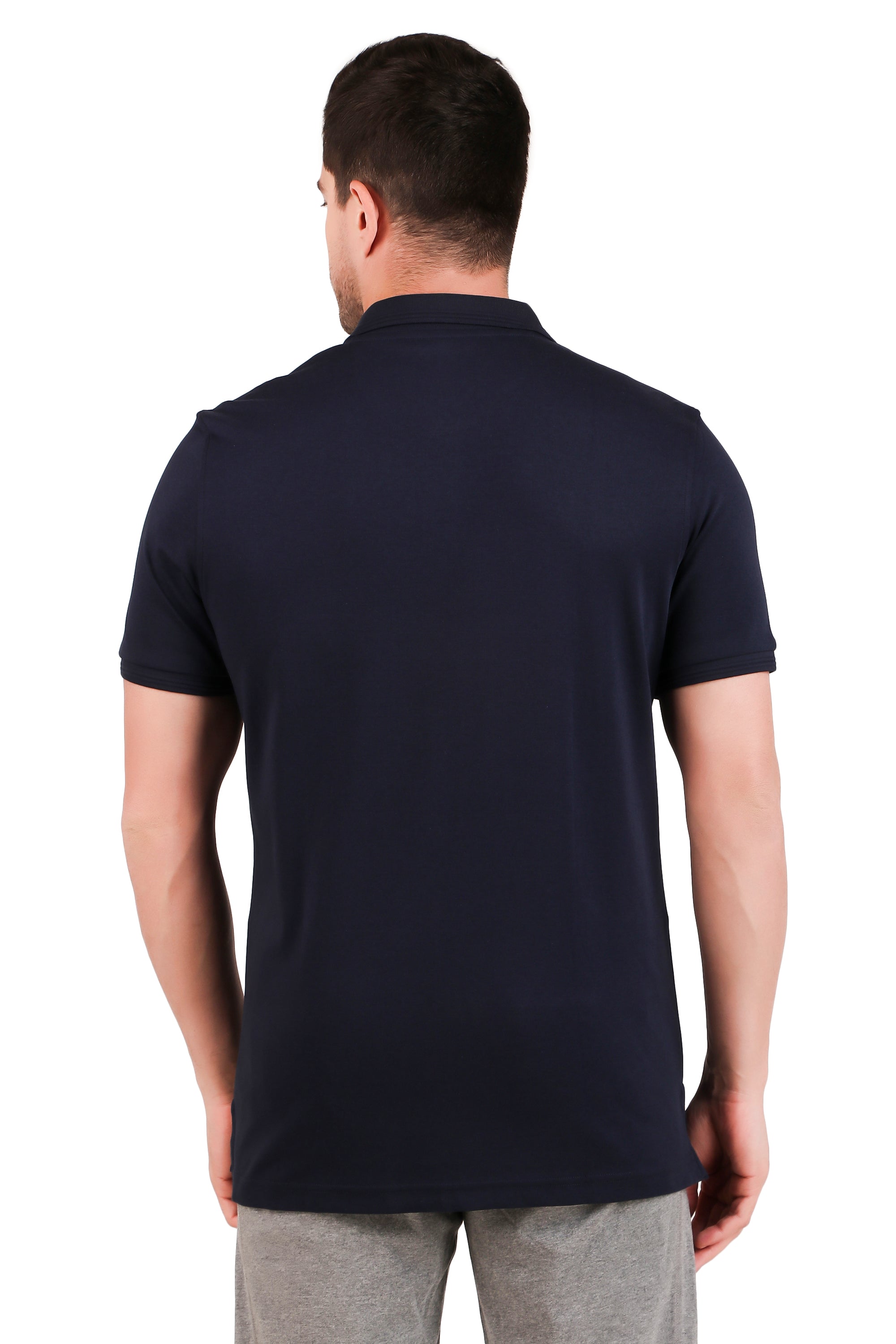 Jockey-3912 Super Combed Cotton Rich Solid Half Sleeve Polo T-Shirt