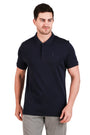 Jockey-3912 Super Combed Cotton Rich Solid Half Sleeve Polo T-Shirt -Navy