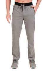 Jockey-9510 Super Combed Cotton Rich Slim Fit Trackpant with Side Zipper Pockets -GM-BL