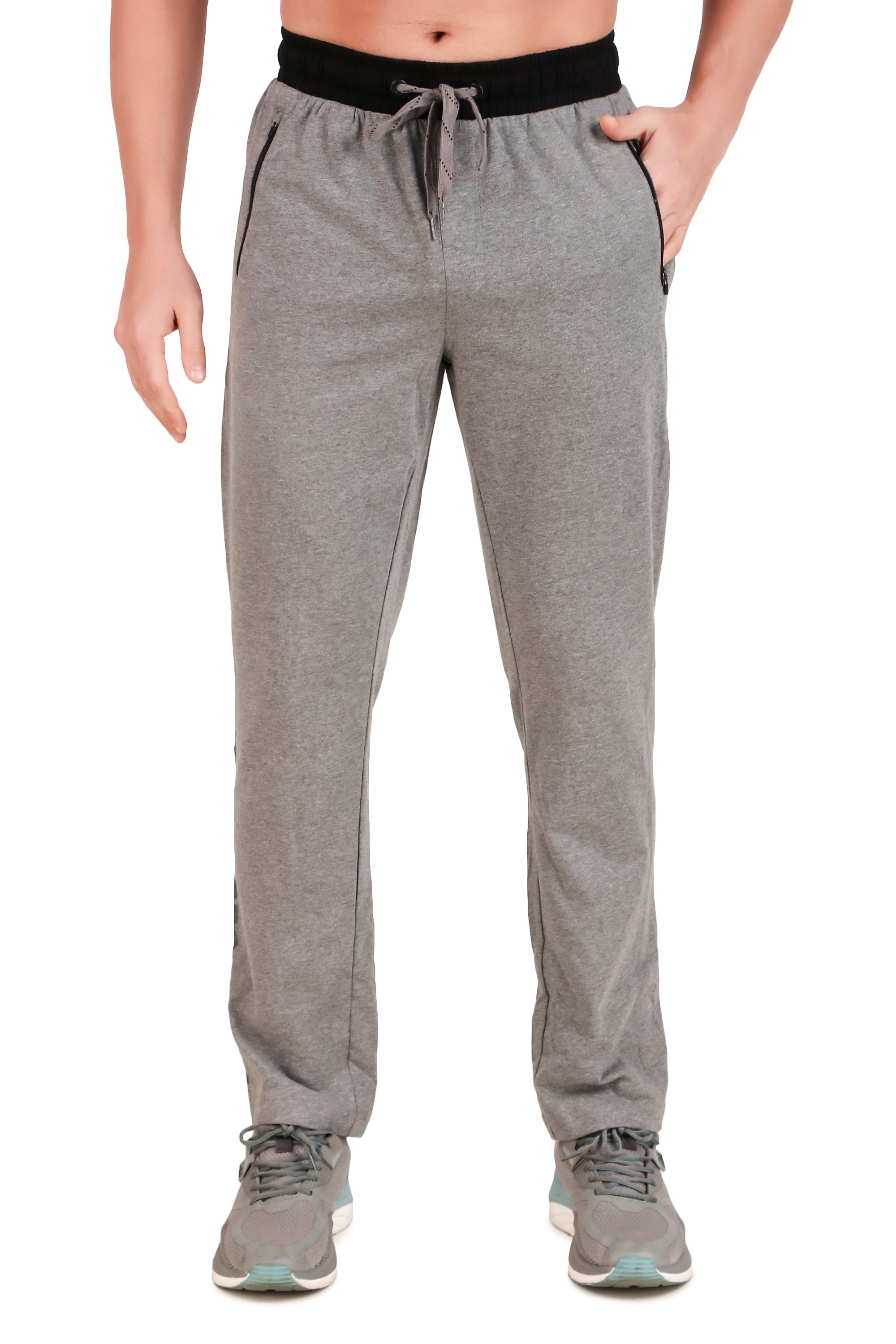 Jockey-9510 Super Combed Cotton Rich Slim Fit Trackpant with Side Zipper Pockets