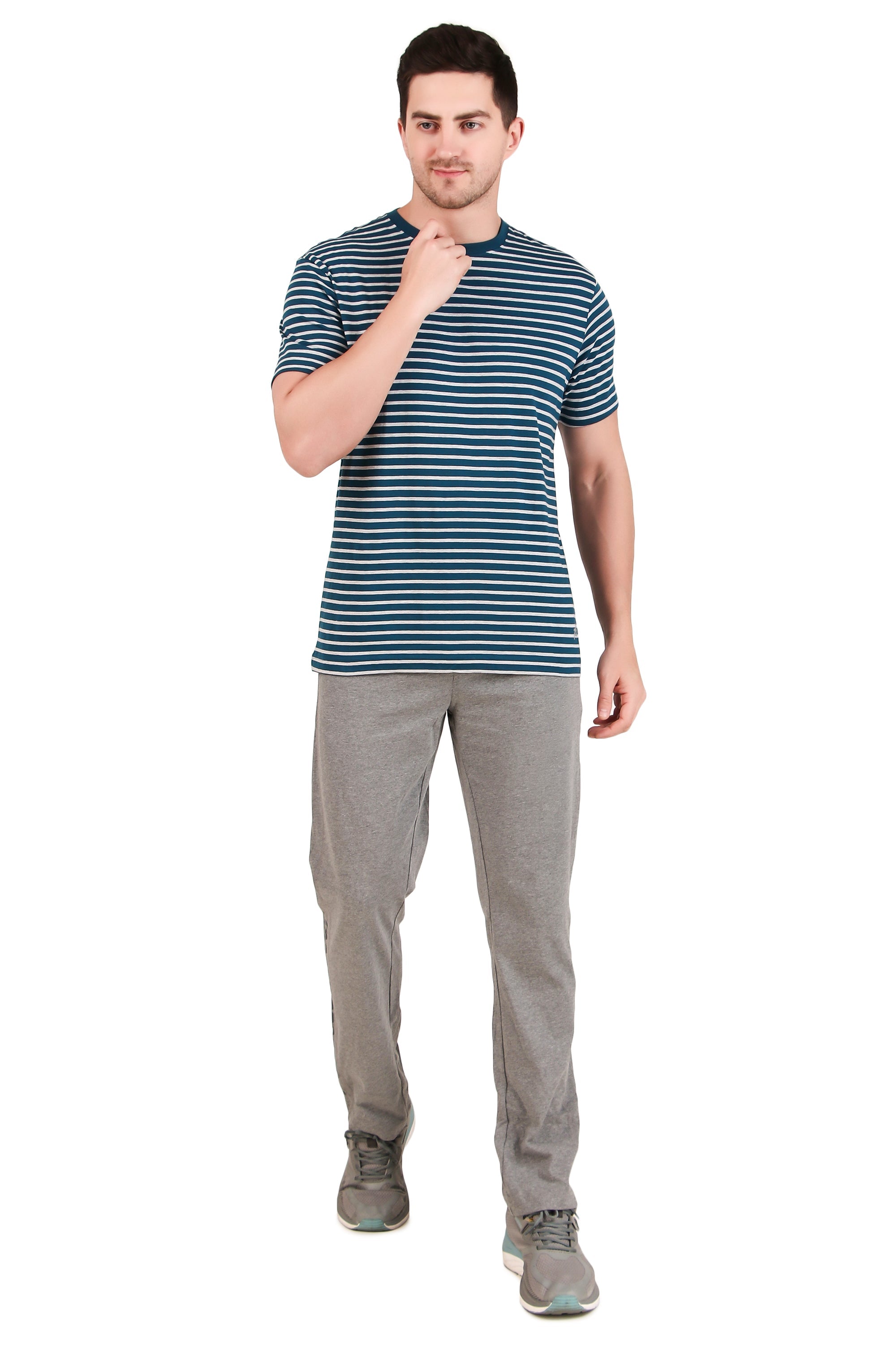 Jockey-2715 Super Combed Cotton Rich Striped Round Neck Half Sleeve T-Shirt