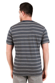 Jockey-2715 Super Combed Cotton Rich Striped Round Neck Half Sleeve T-Shirt