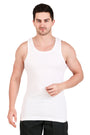 Jockey-9922 Super Combed Cotton Rib Round Neck with Racer Back Gym Vest -White