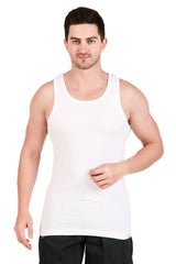 Jockey-9922 Super Combed Cotton Rib Round Neck with Racer Back Gym Vest -White