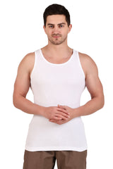 Jockey-FP04 Super Combed Cotton Rib Round Neck Sleeveless Vest- White