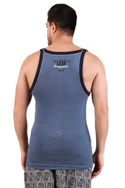 Jockey-US54 Super Combed Cotton Rib Square Neck Gym Vest with Graphic Print