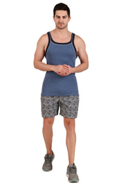 Jockey-US54 Super Combed Cotton Rib Square Neck Gym Vest with Graphic Print