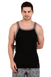 Jockey-US54 Super Combed Cotton Rib Square Neck Gym Vest with Graphic Print