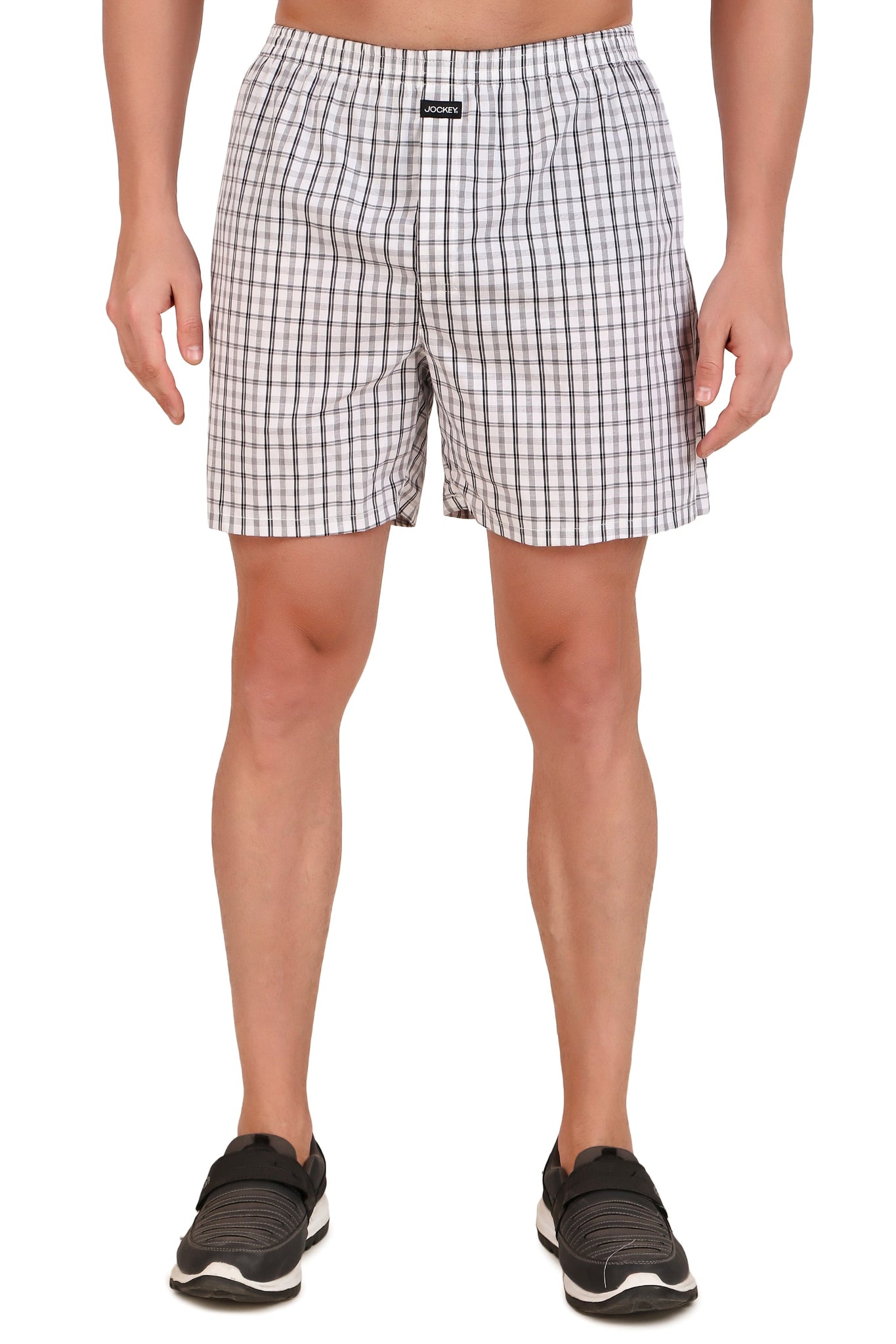 Jockey-1222 Super Combed Mercerized Cotton Woven Checkered Boxer Short