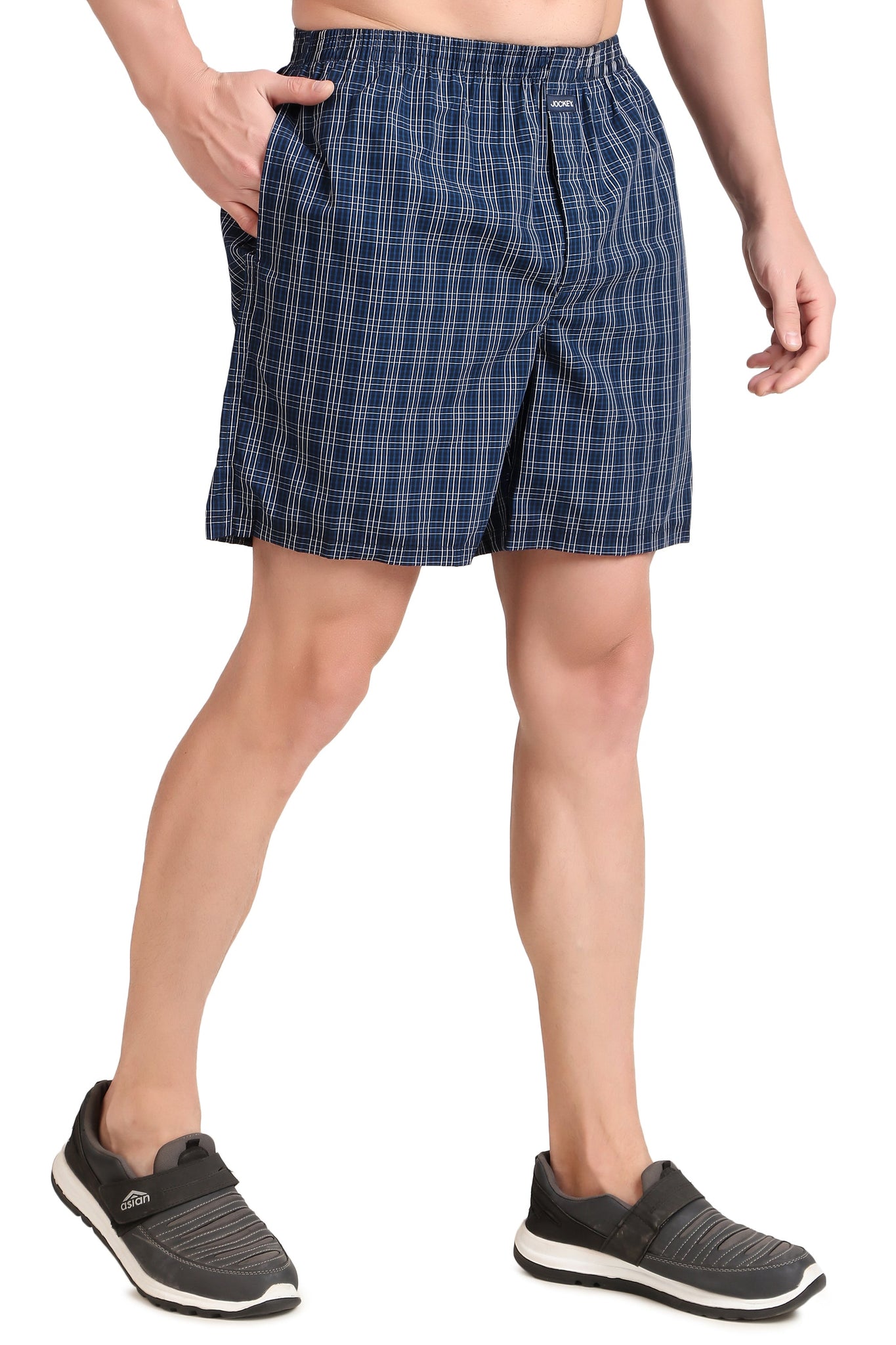 Jockey-1223 Super Combed Mercerized Cotton Woven Checkered Boxer Short