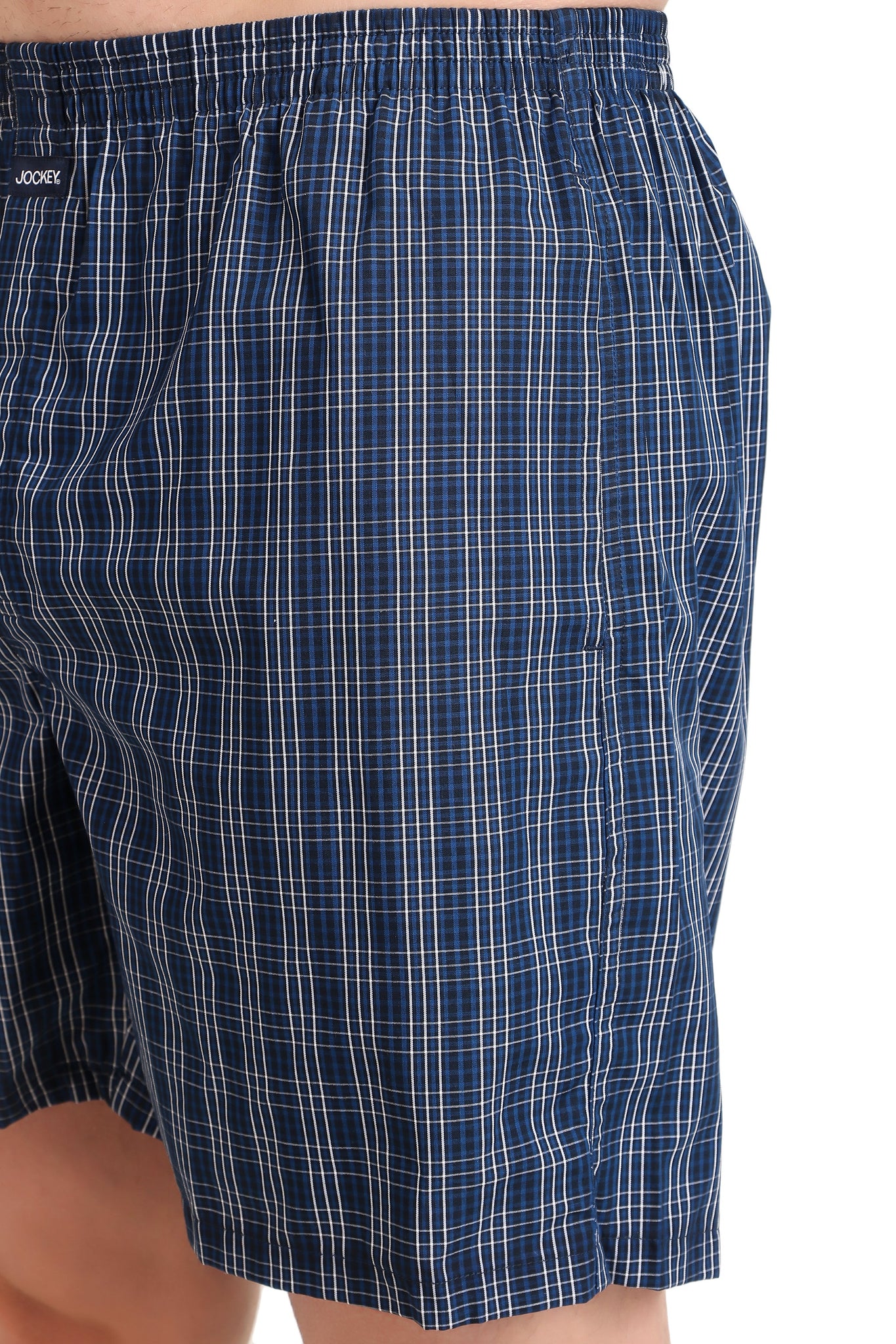 Jockey-1223 Super Combed Mercerized Cotton Woven Checkered Boxer Short