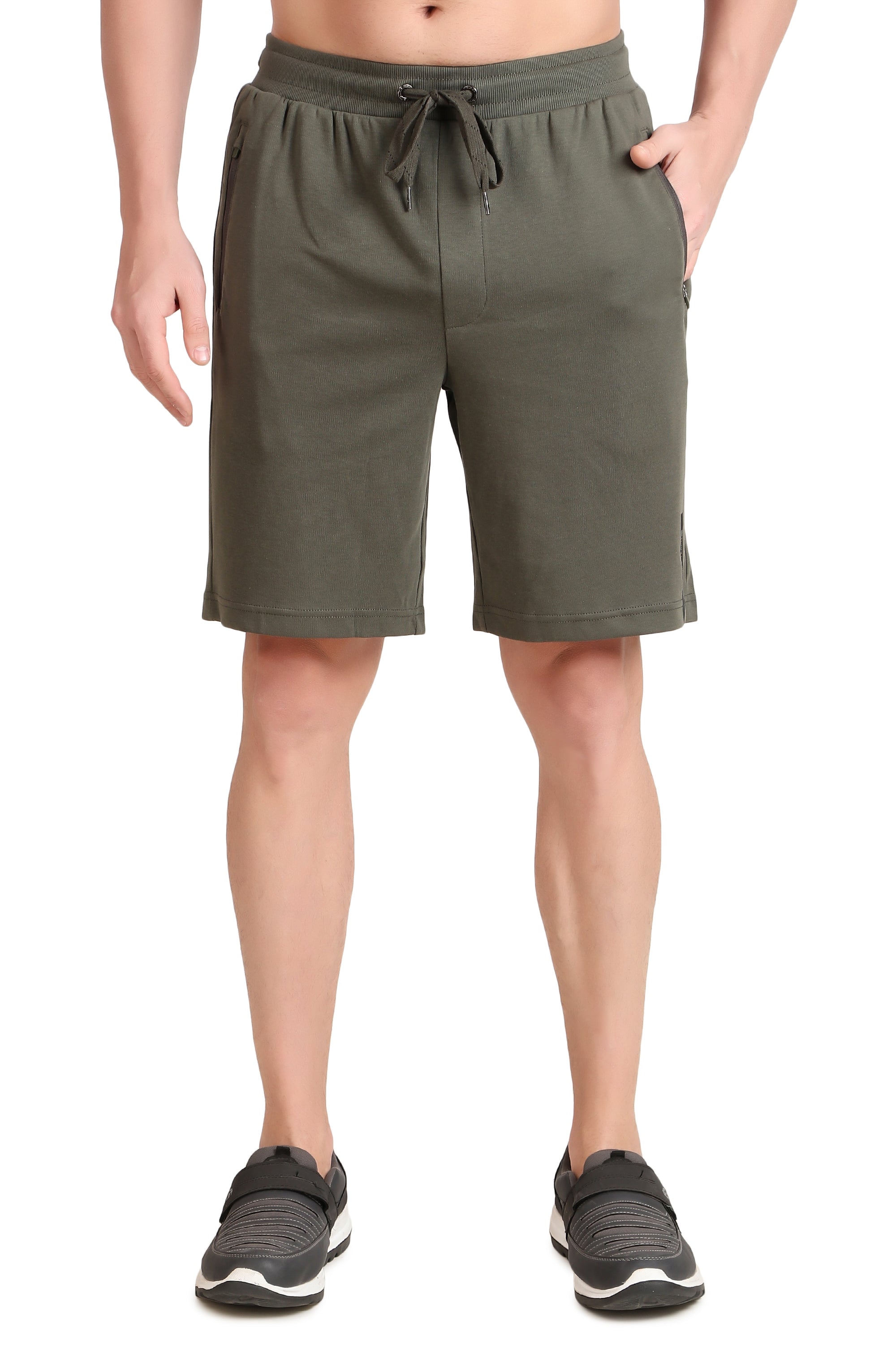 Jockey-AM14 Super Combed Cotton Rich Straight Fit Shorts with Zipper Pockets