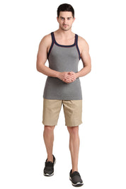 Jockey-US54 Super Combed Cotton Rib Square Neck Gym Vest with Graphic Print