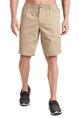 Jockey-1203 Khaki Super Combed Mercerised Cotton Woven Straight Fit Shorts with Side Pockets