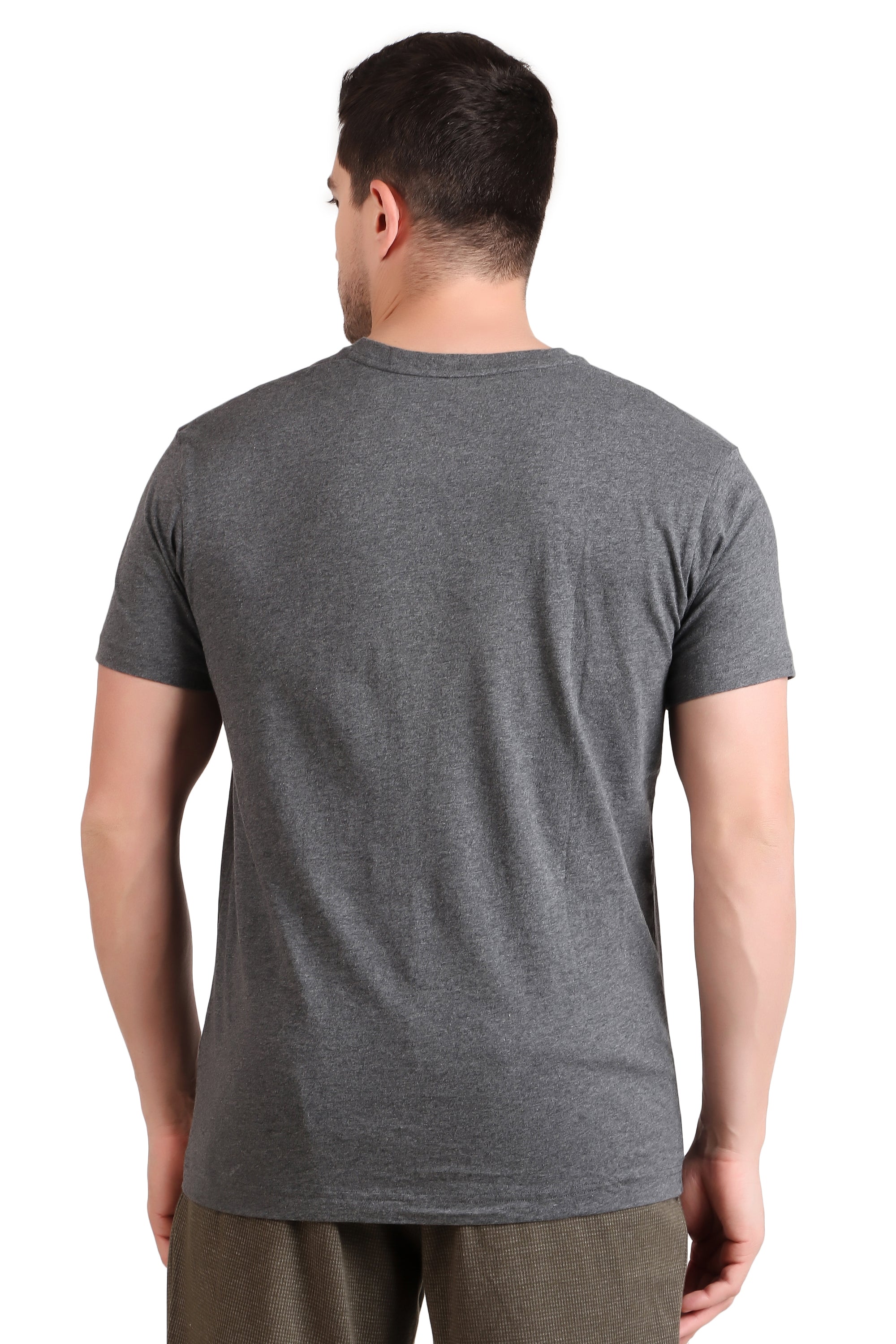 Jockey-2726 Super Combed Cotton Rich Solid V Neck Half Sleeve T-Shirt