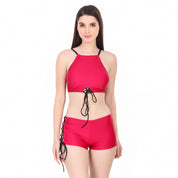 AXTZH-XSWIM3PSDK5901 HIGH WAISTED 3 PCS SWIMWEAR