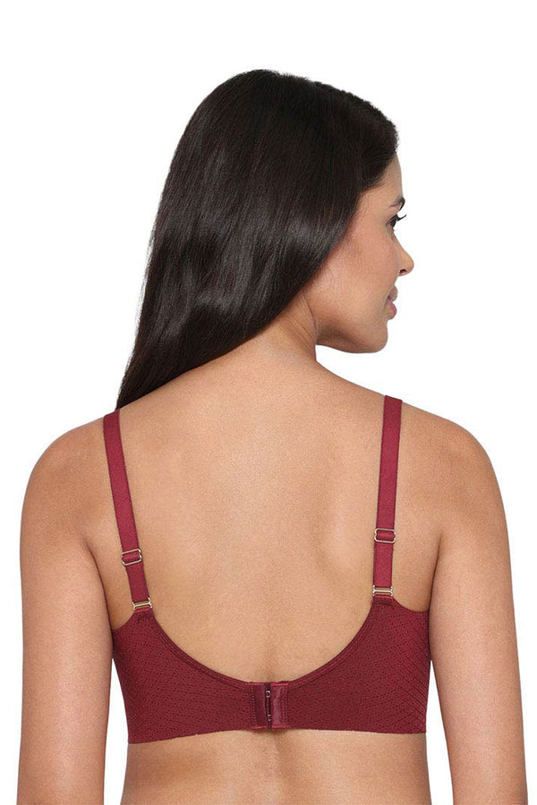 WACOAL BRA IB5448 RE Franca Padded Non-wired Full Cup Everyday Wear Full coverage T-Shirt Bra - Maroon