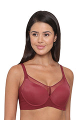 WACOAL BRA IB5448 RE Franca Padded Non-wired Full Cup Everyday Wear Full coverage T-Shirt Bra - Maroon