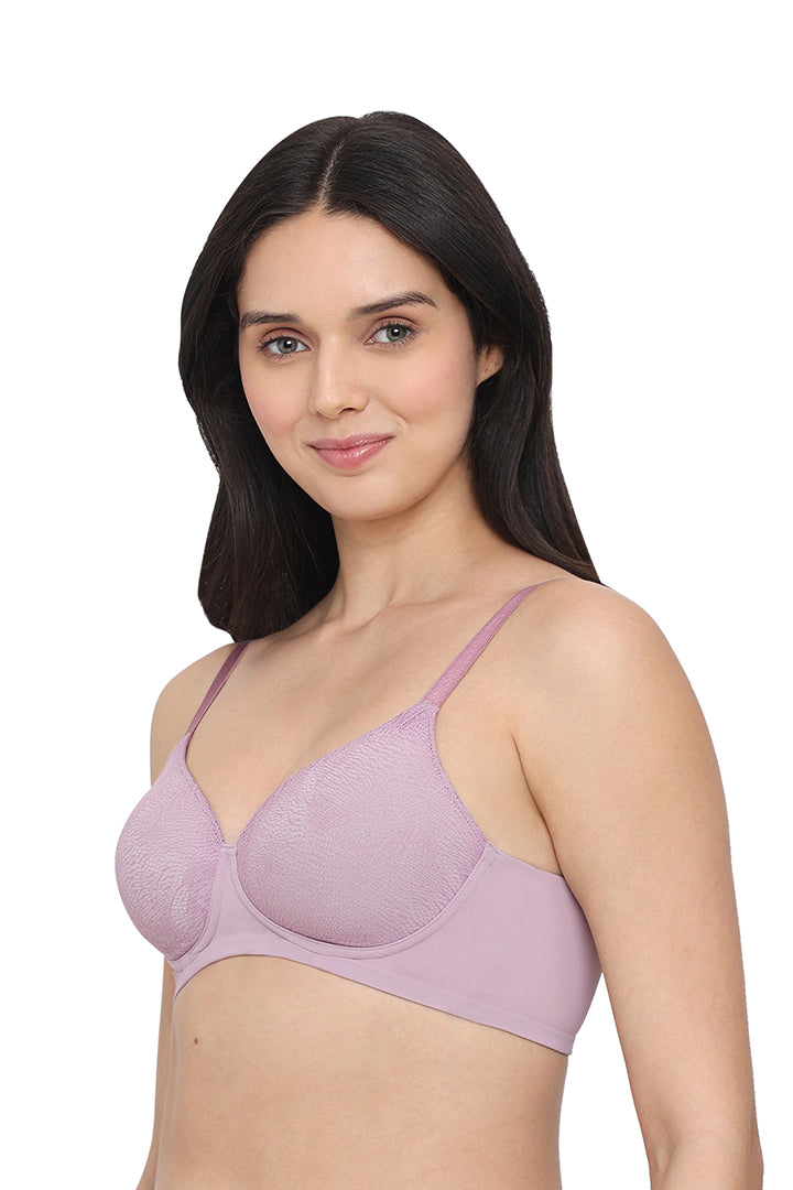 WACOAL BRA BI05H03 PUN Cool Comfort Padded Non-wired 3/4th Cup Everyday Wear T-shirt Bra -Pink