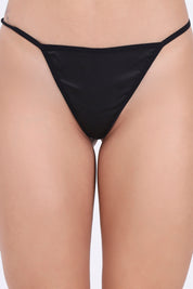 AXTZH Deep V Lace Nightwear Set with Thong NW X5529-BLACK-F1S