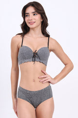 AXTZH Seamless Heather Grey Panty PSET XP0238-GRYML