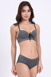 AXTZH Seamless Heather Grey Panty PSET XP0238-GRYML