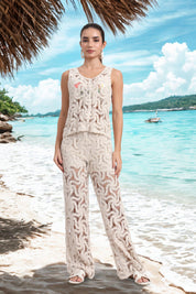 AXTZH Wave Whimsy Crochet Beachwear Lowers XBWLOWER0179IY