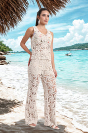 AXTZH Wave Whimsy Crochet Beachwear Lowers XBWLOWER0179IY