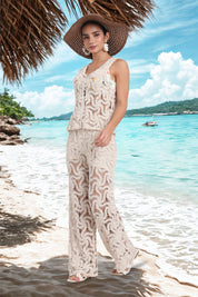 AXTZH Wave Whimsy Crochet Beachwear Lowers XBWLOWER0179IY