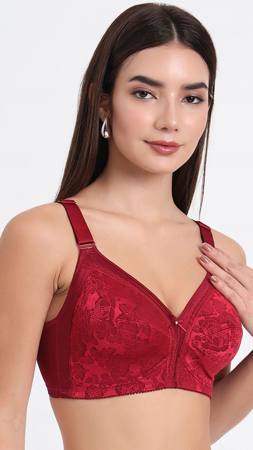 Triumph Scarlet Non-Wired Rose Pattern Mature Bra