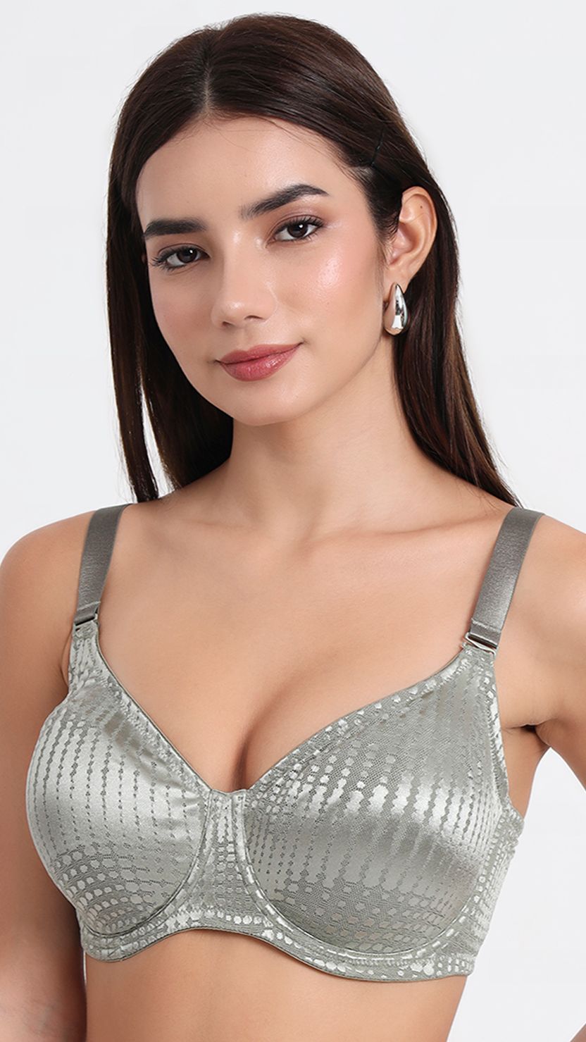 Triumph Grey Minimizer Sheen Elegant Non-Wired Bra