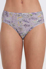 ENAMOR PANTY P130 Floral Print Mid-Rise Briefs -WISTERIA PRINT