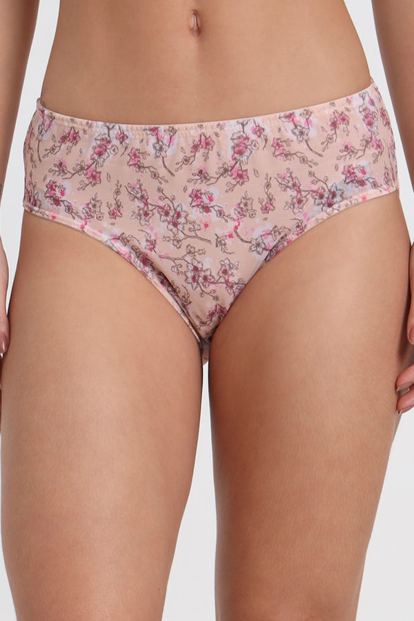 ENAMOR PANTY P130 Floral Print Mid-Rise Briefs
